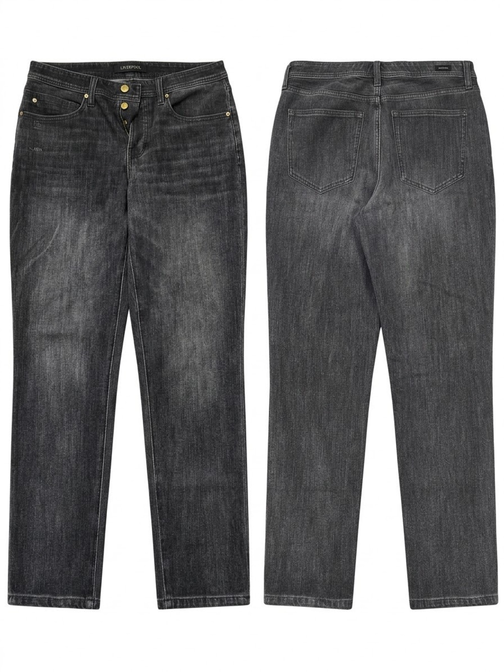 Liverpool Women's Dark Gray Straight Leg Jeans